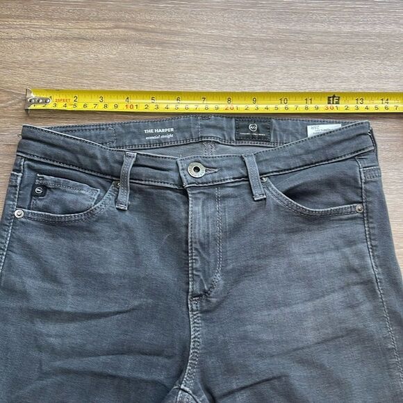 AG Adriano Goldschmied Harper Dark Gray Essential Straight Jeans 26R - Picture 11 of 13